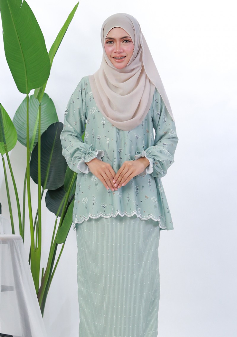 Kurung Dang Aulia - Mint Green