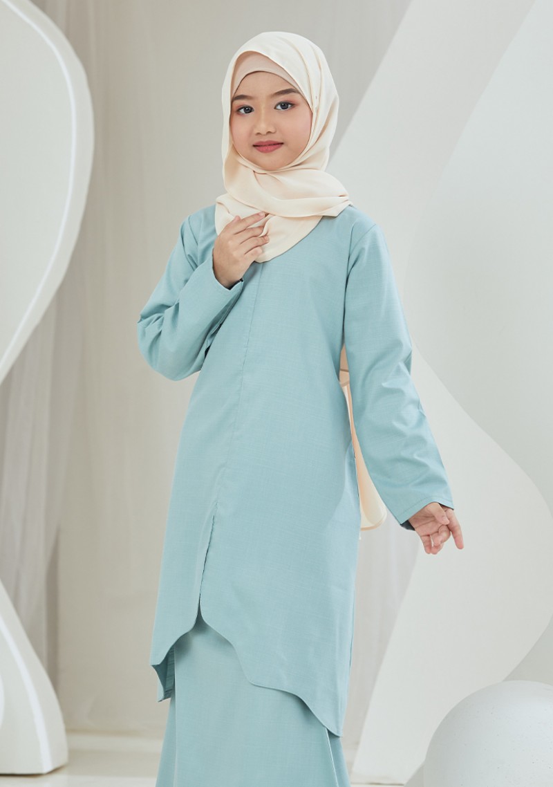 Kurung Suzana Kids - Mint Green