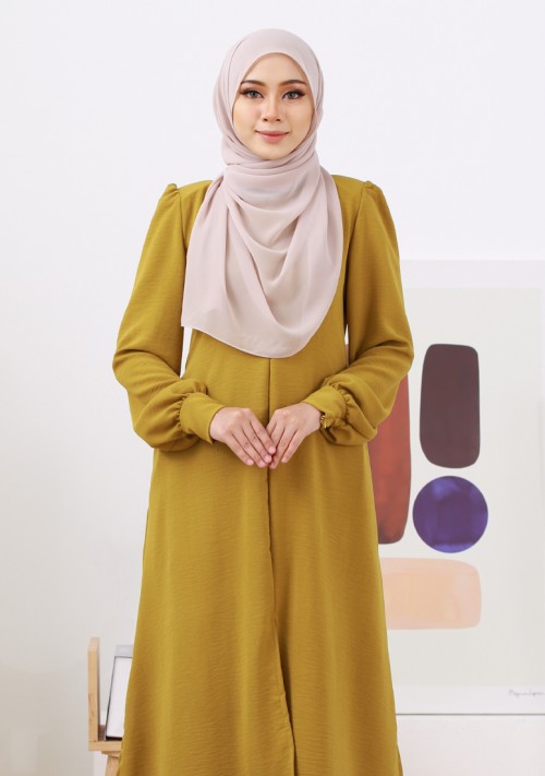 Suit Nur Zakiya - Moss Yellow
