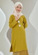 Kurung Rozza Kids - Moss Yellow