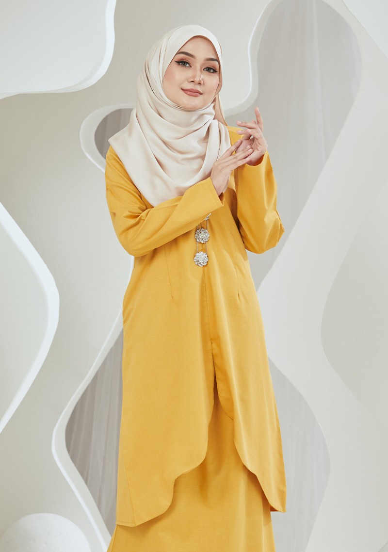 Kurung Suzana - Mustard