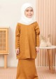 Kurung Zayra Kids - Mustard Gold