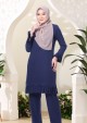 Suit Bunga Ixora - Navy Blue