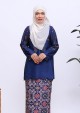 Kurung Amna Mini - Navy Blue