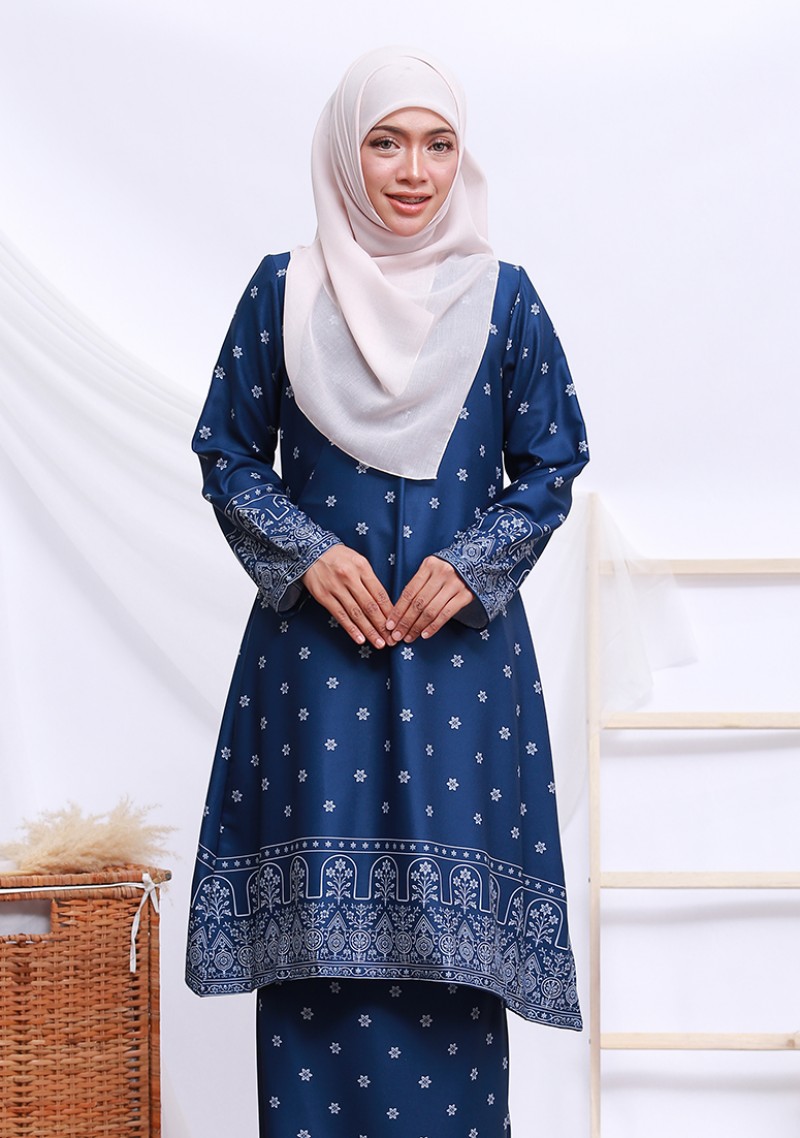 Kurung Che Fateha 2.0 - Navy Blue
