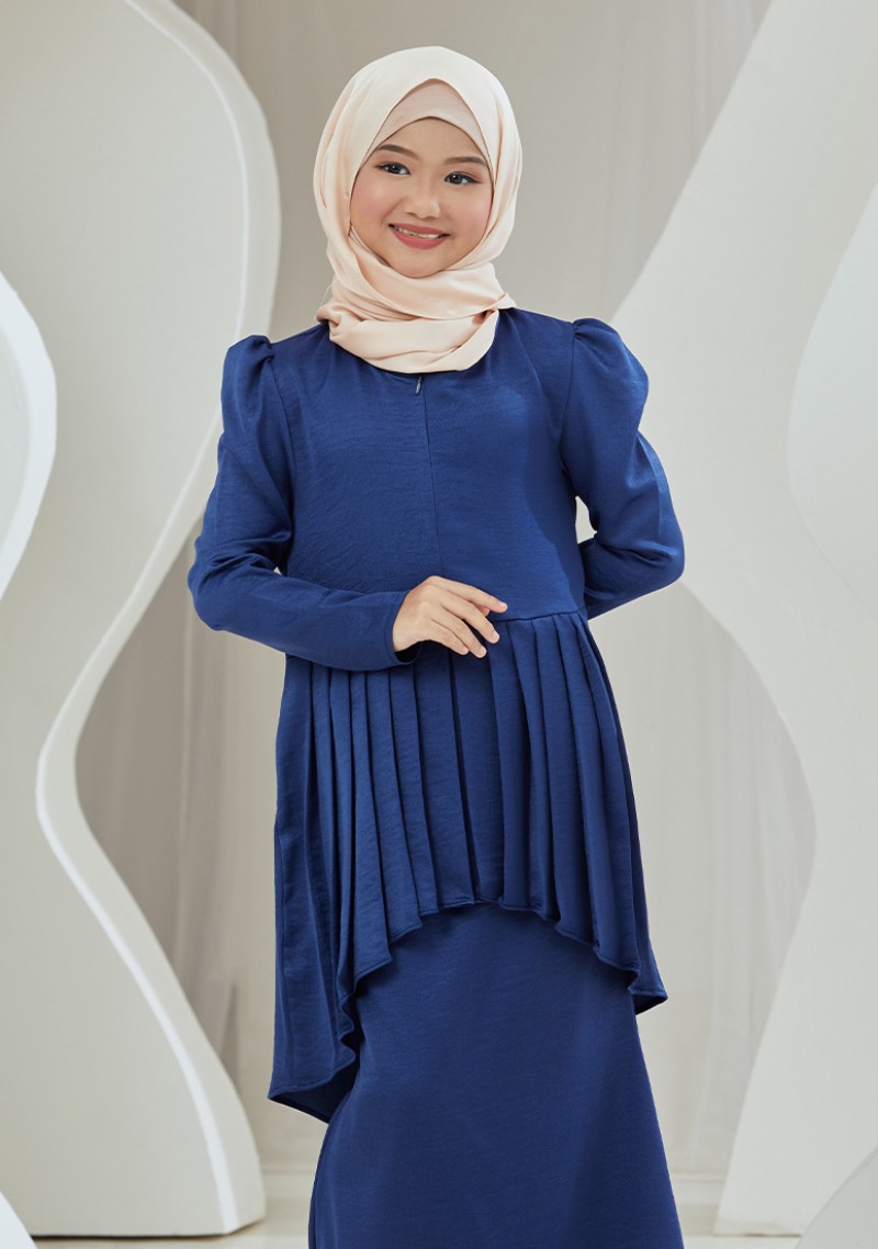 Kurung Dalia Kids - Navy Blue