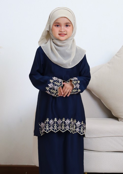 Kurung Dang Faeza Kids 2.0 - Navy Blue