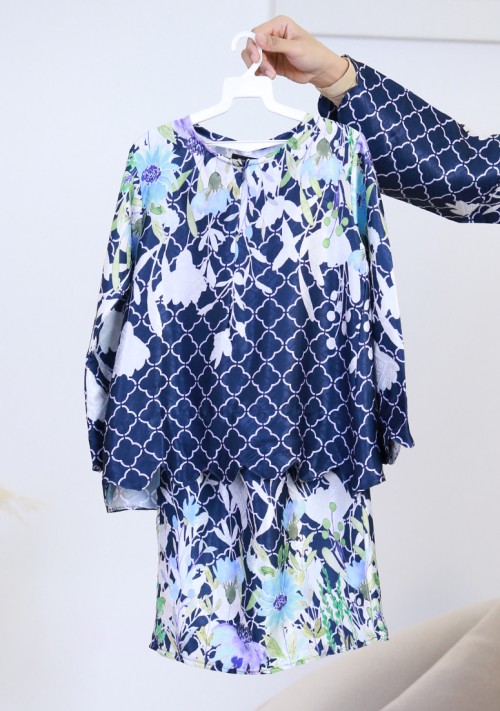 Kurung Wan Amira Kids 2.0 - Navy Blue