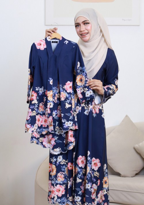 Kebaya Sri Qaseh Kids - Navy Blue