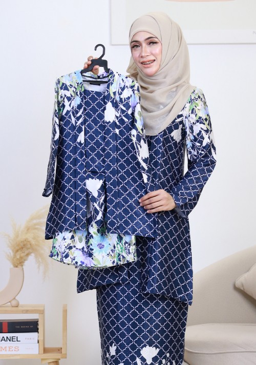 Kebaya Cik Aminah Kids 2.0 - Navy Blue