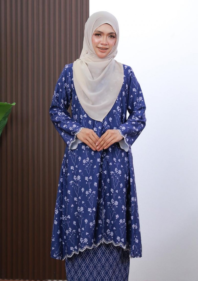 Kurung Che Maisara - Navy Blue