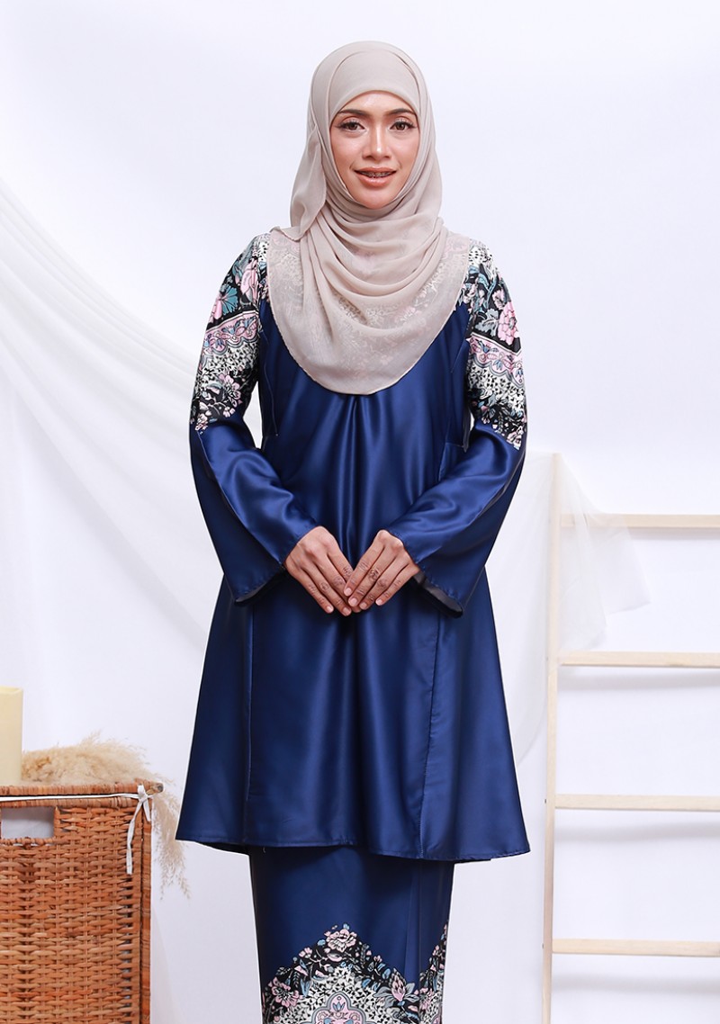 Kurung Zahida - Navy Blue