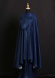 Telekung Nufa - Navy Blue
