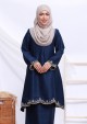 Kurung Che Fatima - Navy Blue