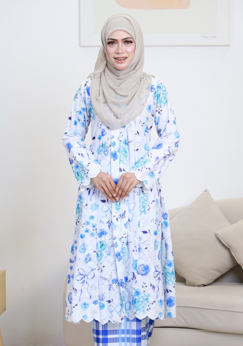 Kebaya Sri Mawar 2.0 - Ocean Blue