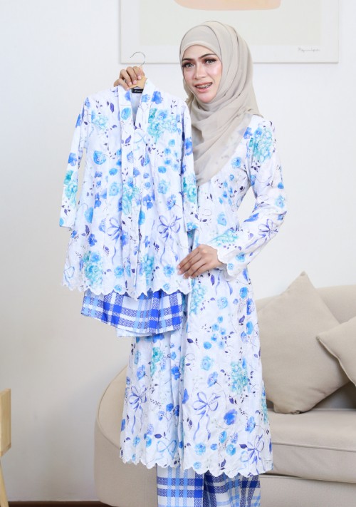 Kebaya Sri Mawar Kids 2.0 - Ocean Blue