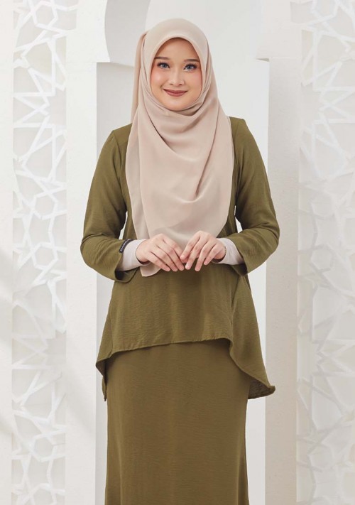 Kurung Yumi - Olive Green