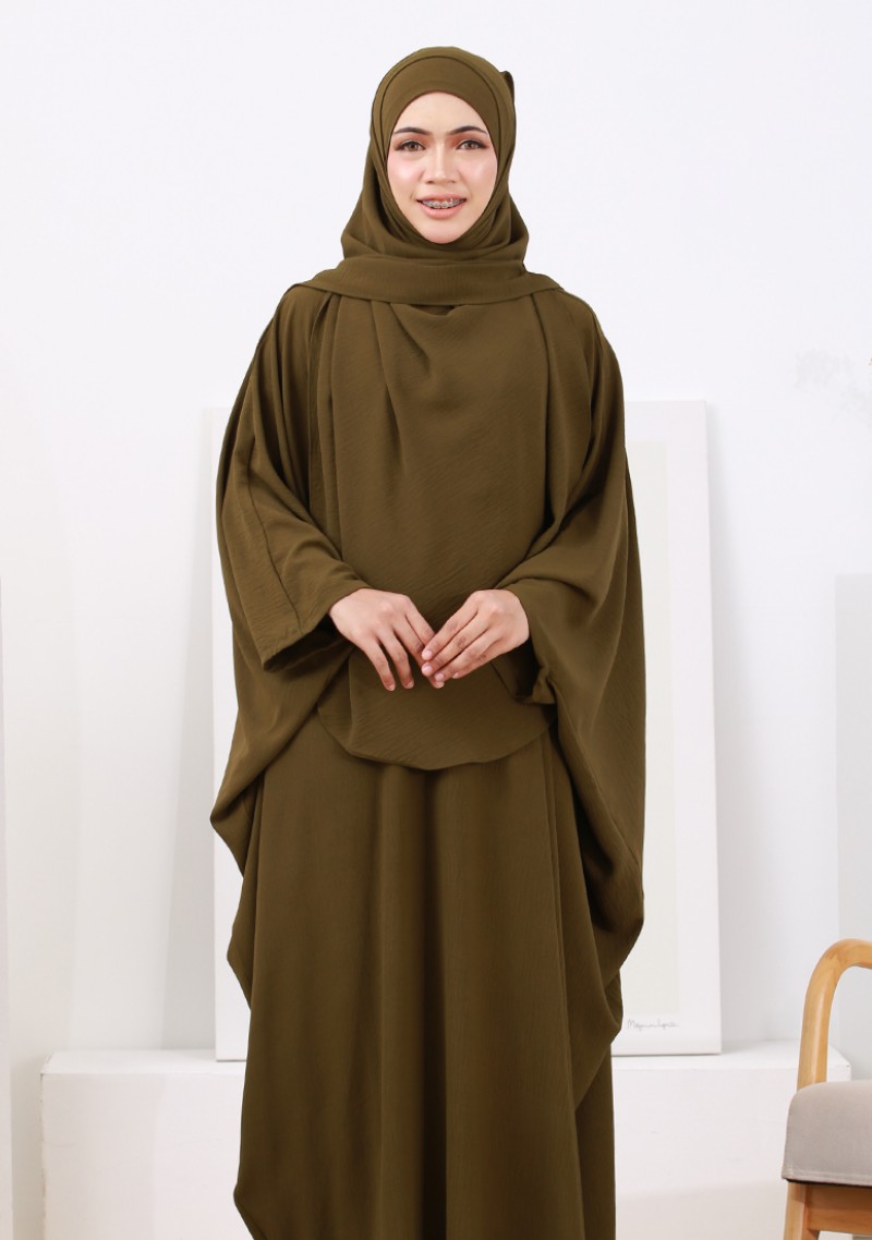 Abaya Hafiza - Olive Green