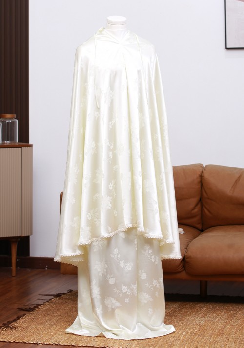 Telekung Qaira - Pearl White