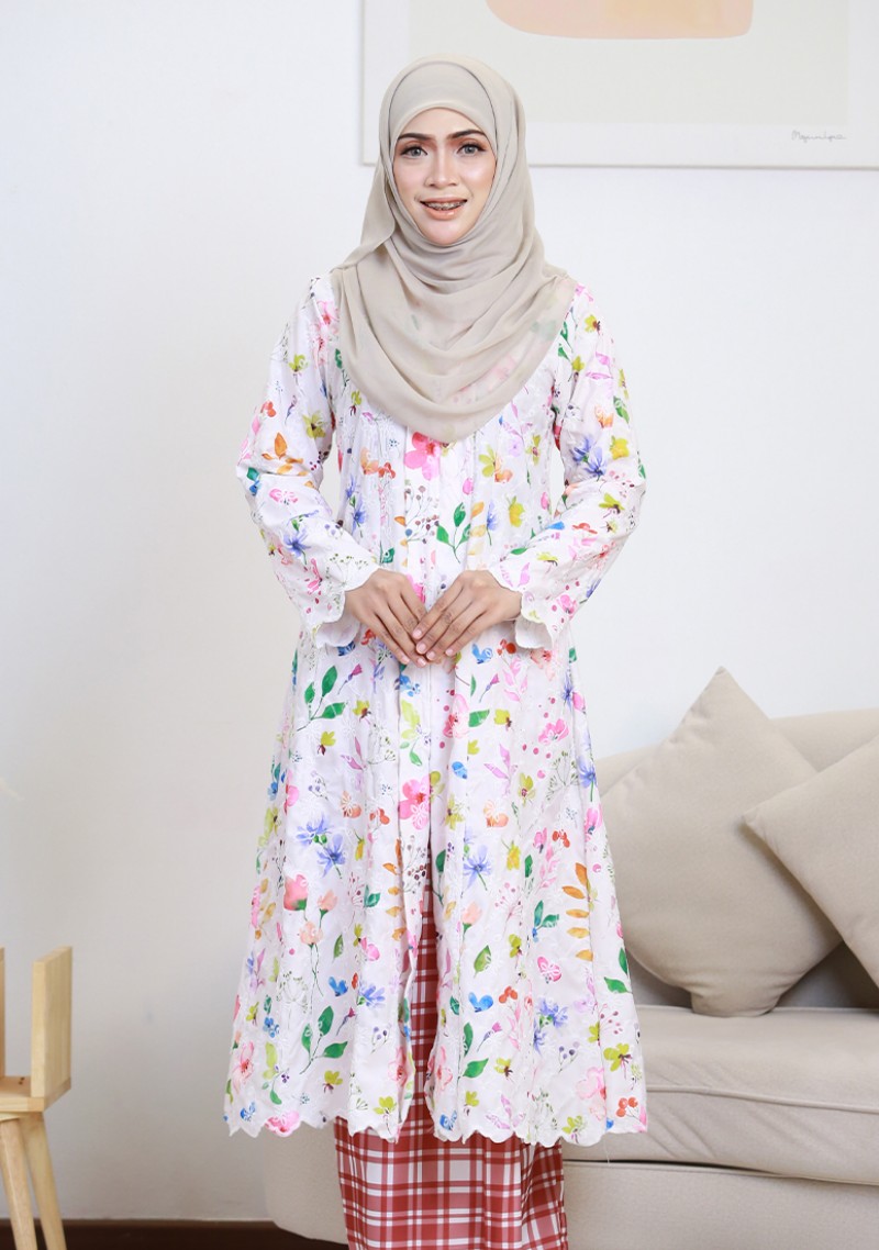 Kebaya Sri Mawar - Pinkish Maroon