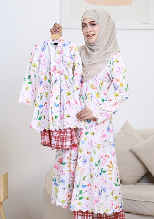 Kebaya Sri Mawar Kids - Pinkish Maroon