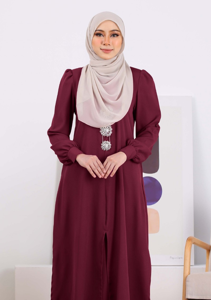 Kurung Nur Zakiya - Plum