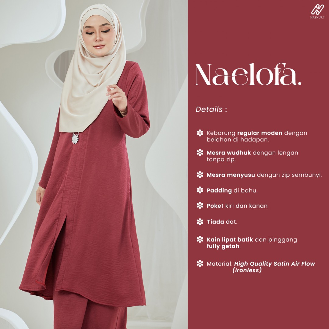 Kebarung Naelofa - Maroon