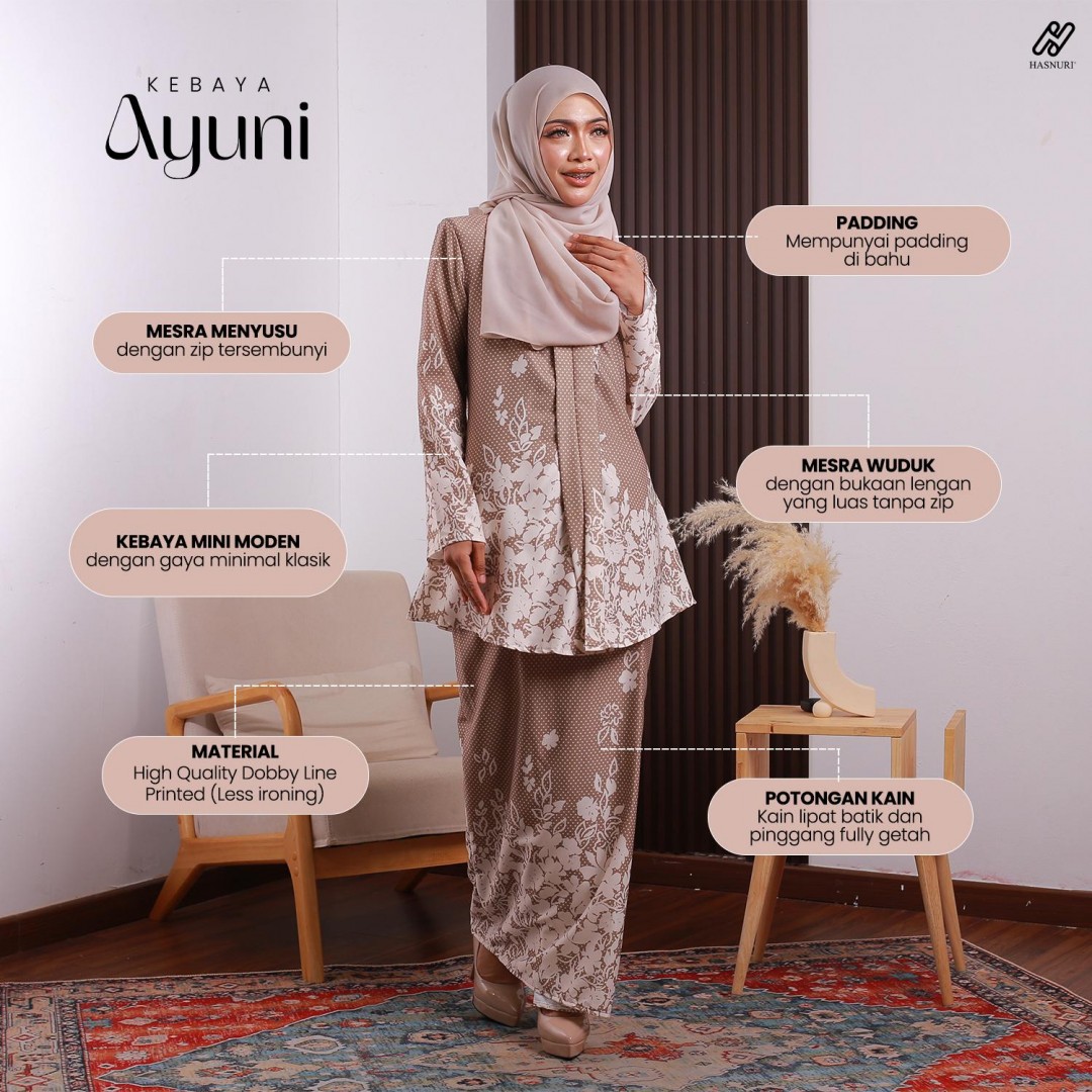 Kebaya Ayuni - Brown