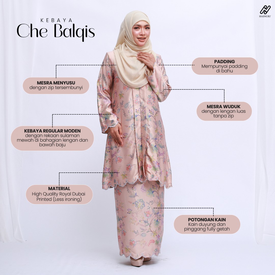 Kebaya Che Balqis - Nude Peach