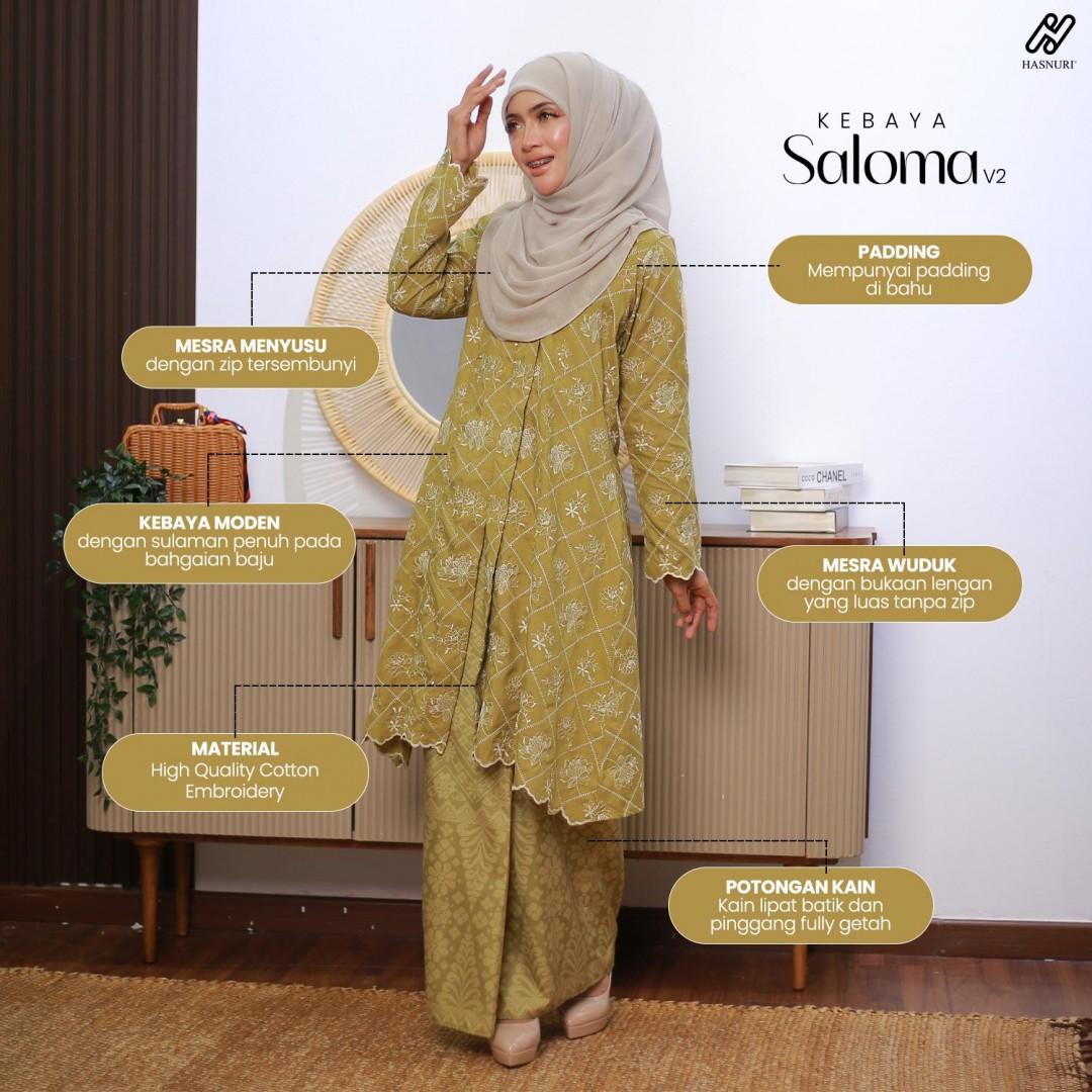 Kebaya Saloma V2 - Dusty Purple