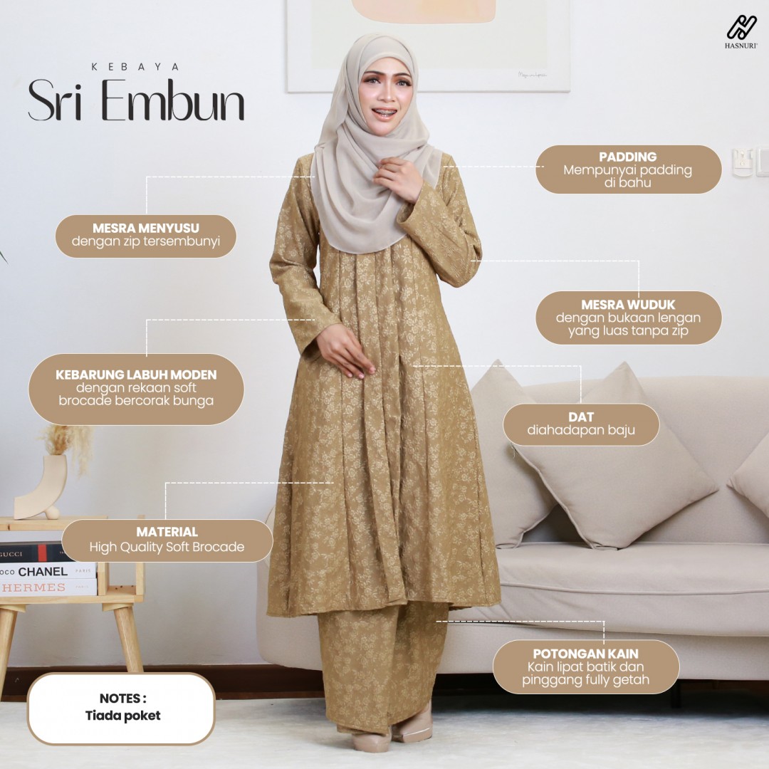 Kebaya Sri Embun - Pitch Black