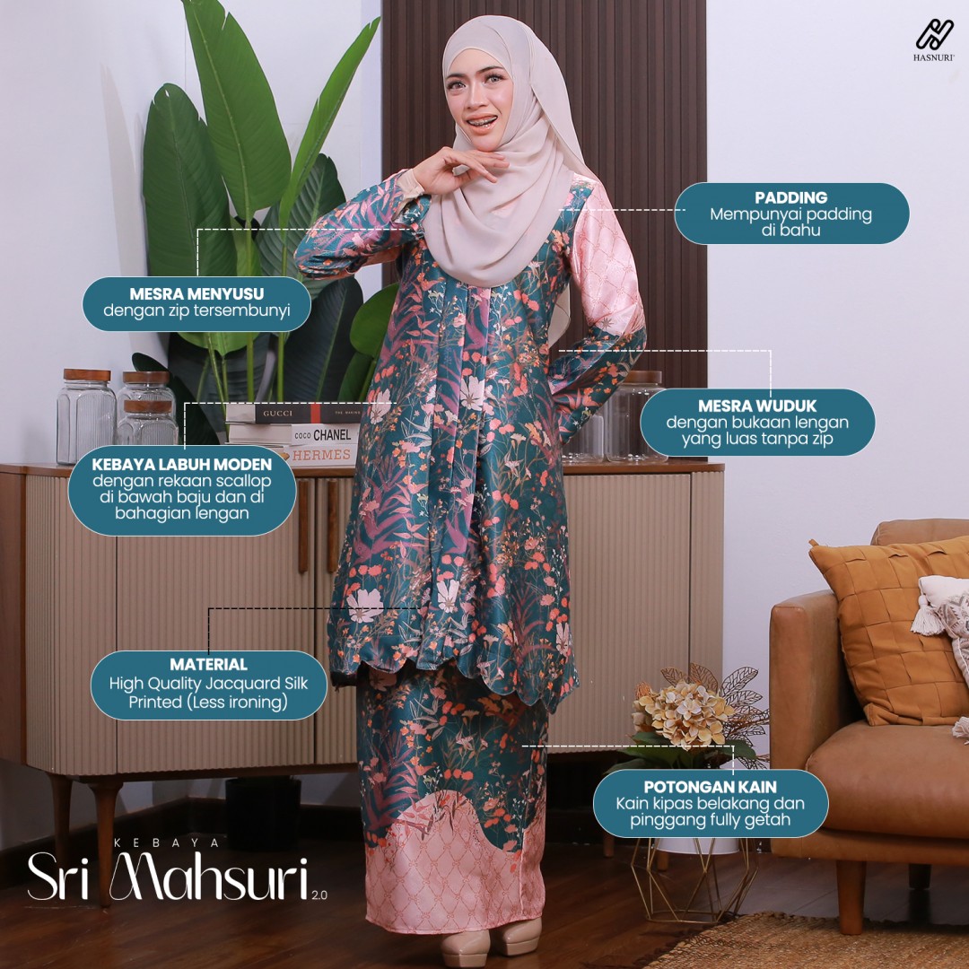 Kebaya Sri Mahsuri 2.0 - Nude Peach