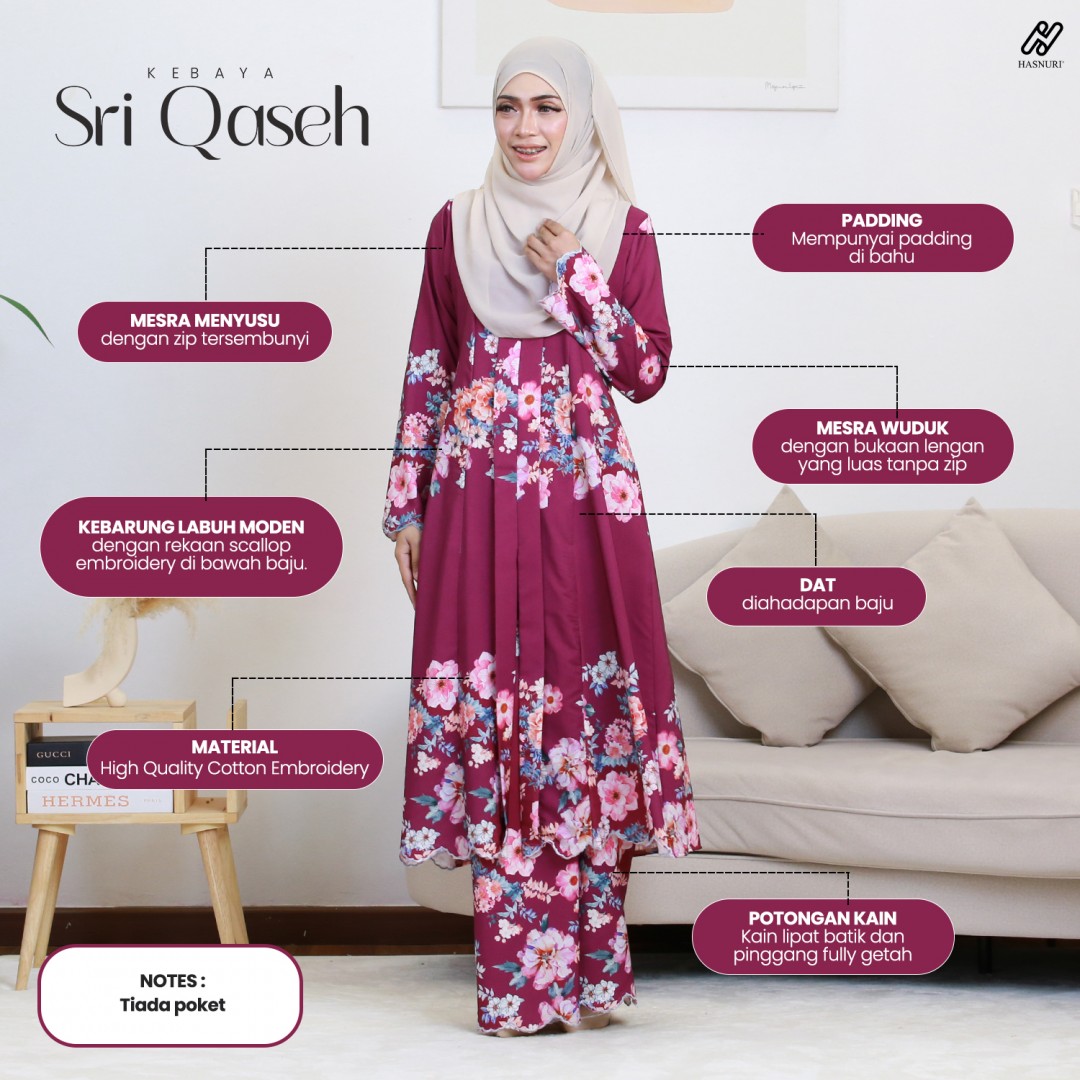 Kebaya Sri Qaseh - Emerald Green