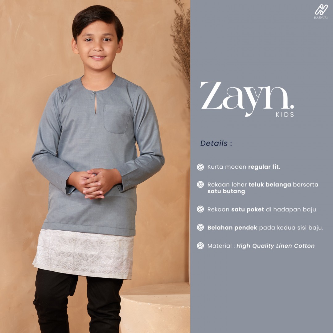 Kurta Zayn Kids - Dusty Maroon