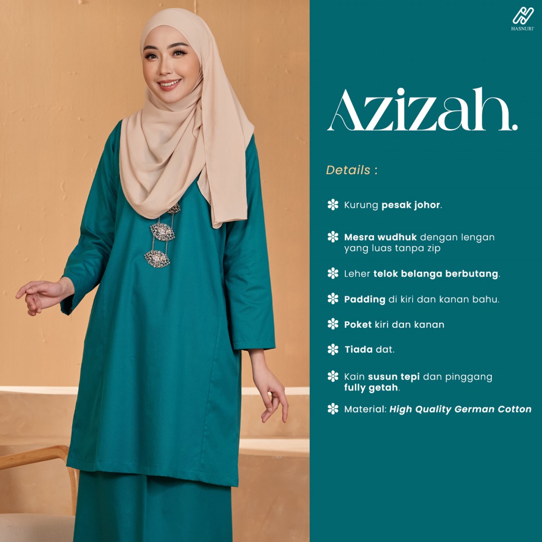 Kurung Azizah - Turquoise