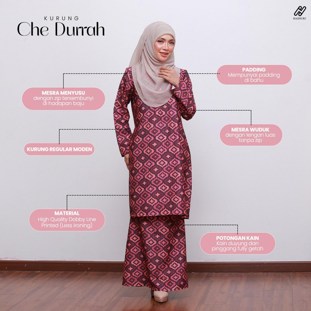 Kurung Che Durrah - Black