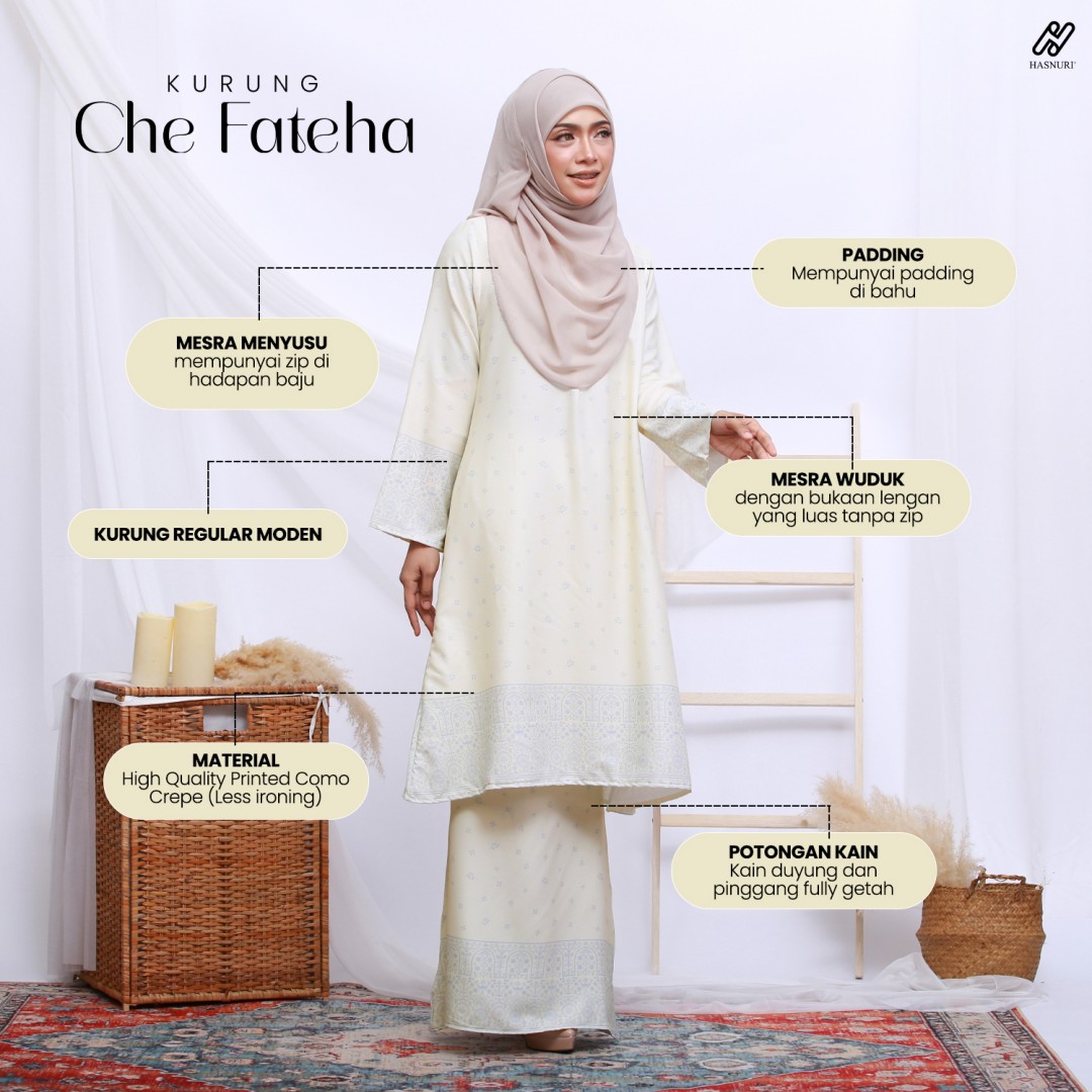 Kurung Che Fateha - Black