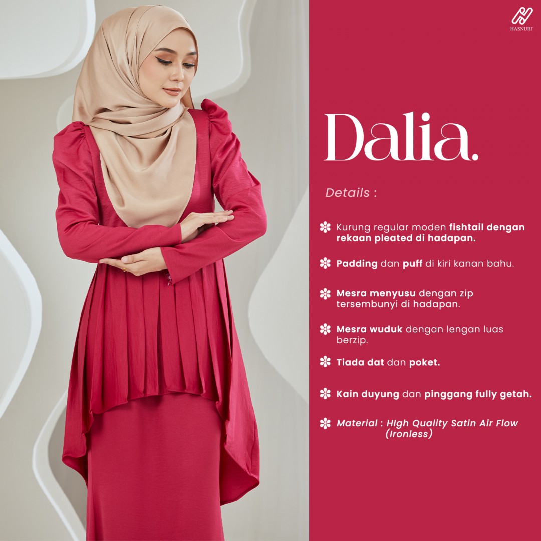 Kurung Dalia - Silver Grey