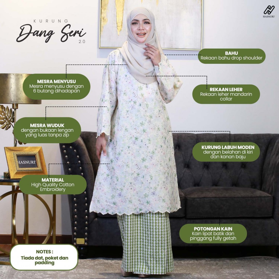 Kurung Dang Seri 2.0 - Lilac Purple
