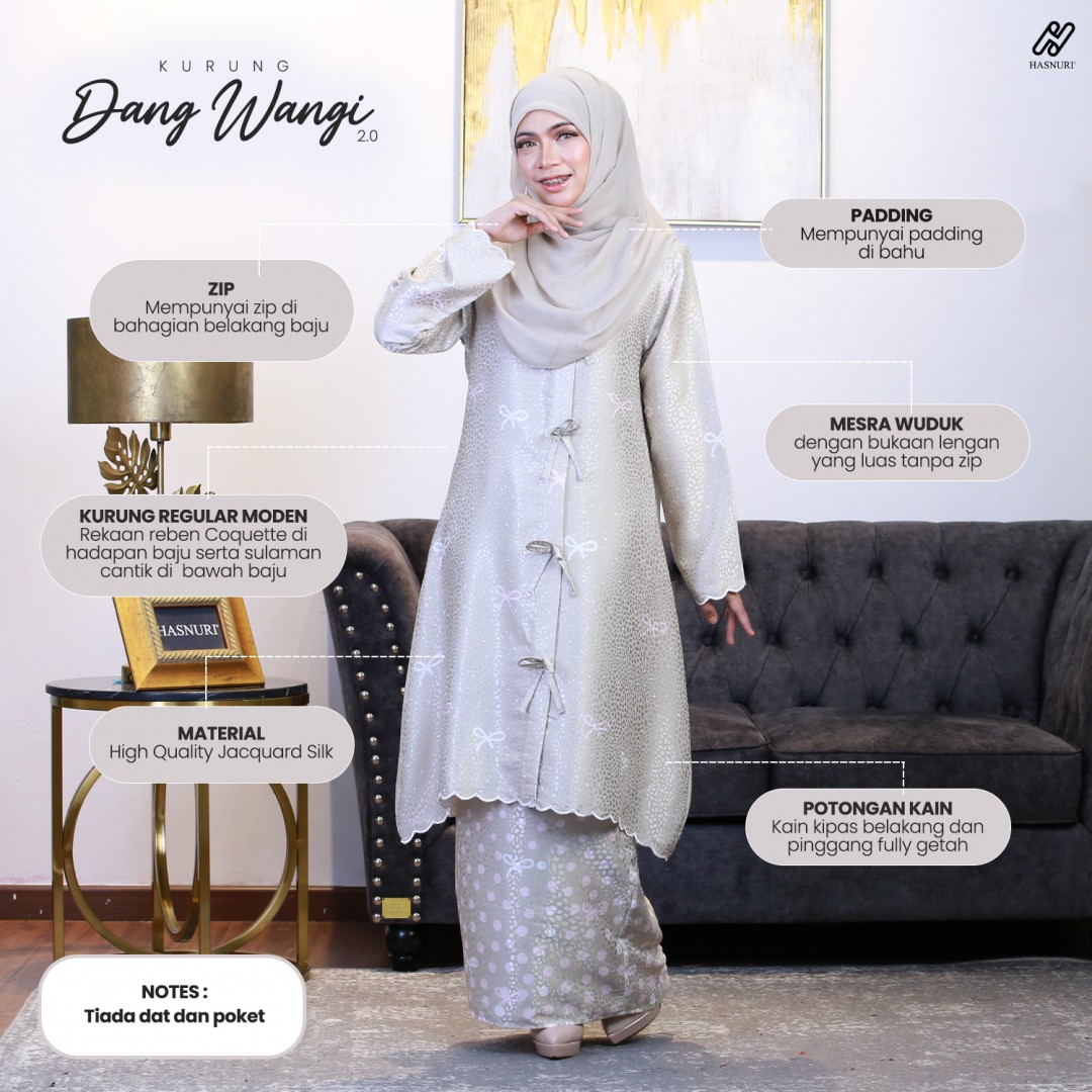 Kurung Dang Wangi 2.0 - Light Sage