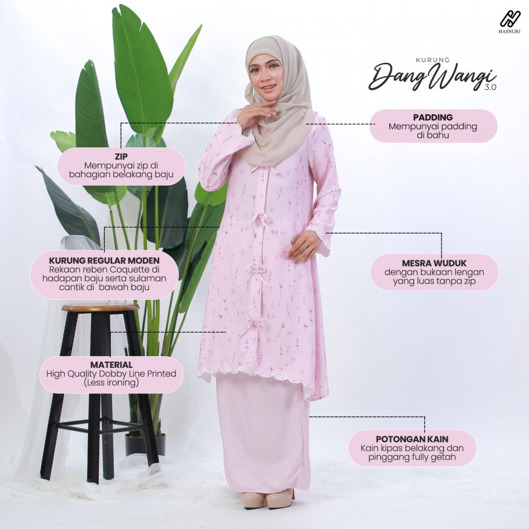 Kurung Dang Wangi 3.0 - Burgundy