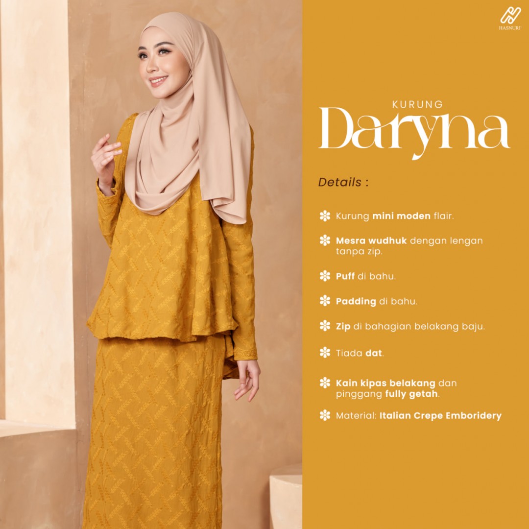 Kurung Daryna - Mustard Gold