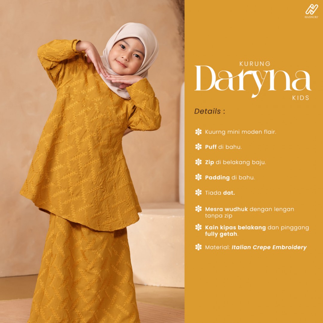 Kurung Daryna Kids - Dusty Purple