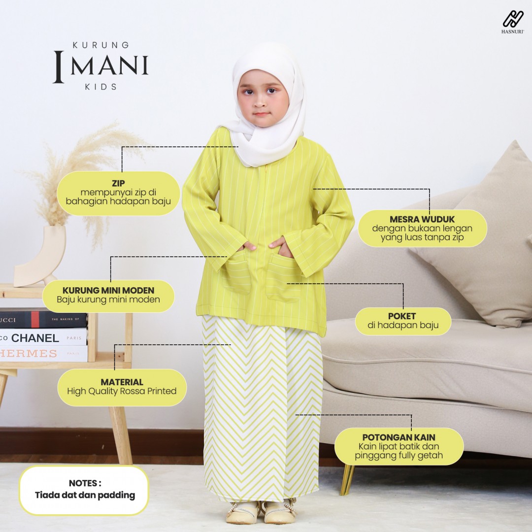 Kurung Imani Kids - Blueberry