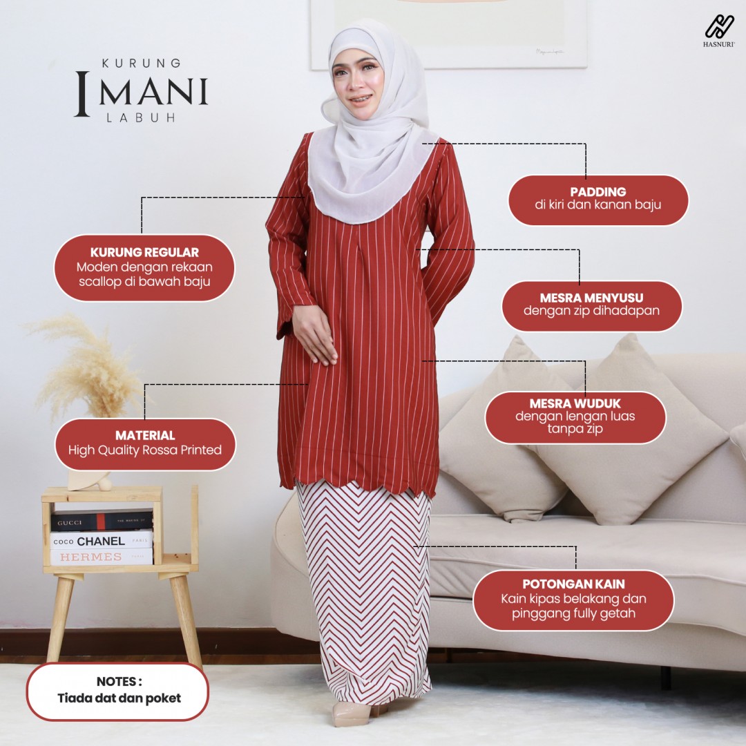 Kurung Imani Labuh - Green