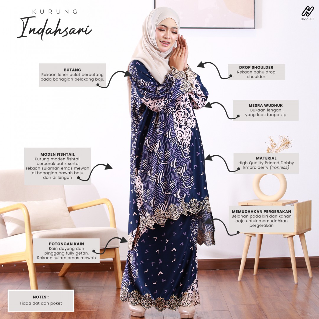 Kurung Indahsari - Emerald Green
