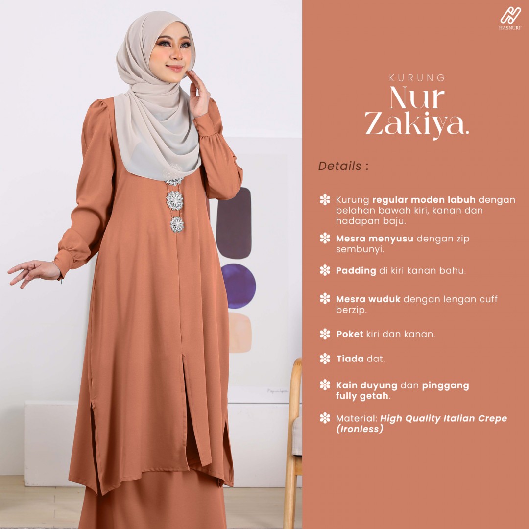 Kurung Nur Zakiya - Mint Green