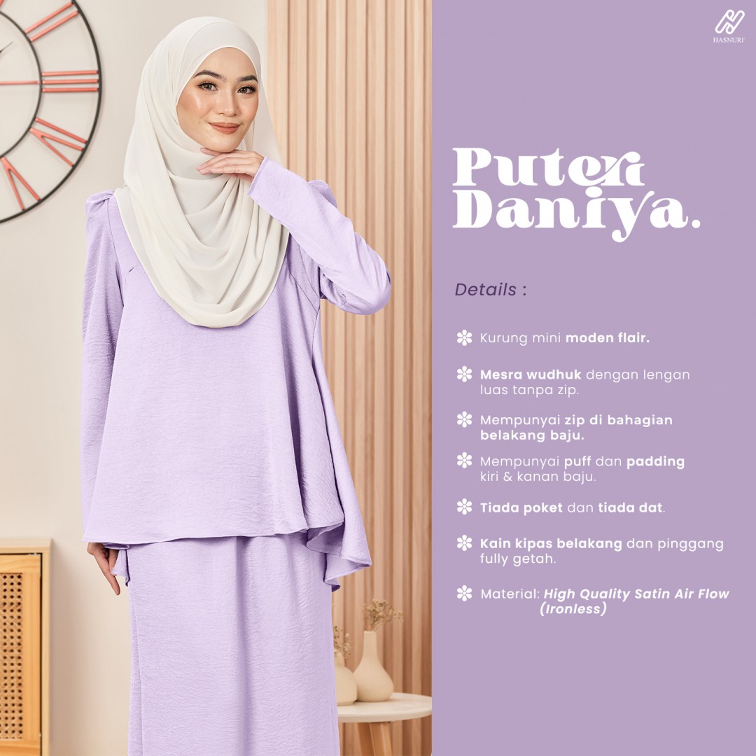 Kurung Puteri Daniya - Lilac Purple