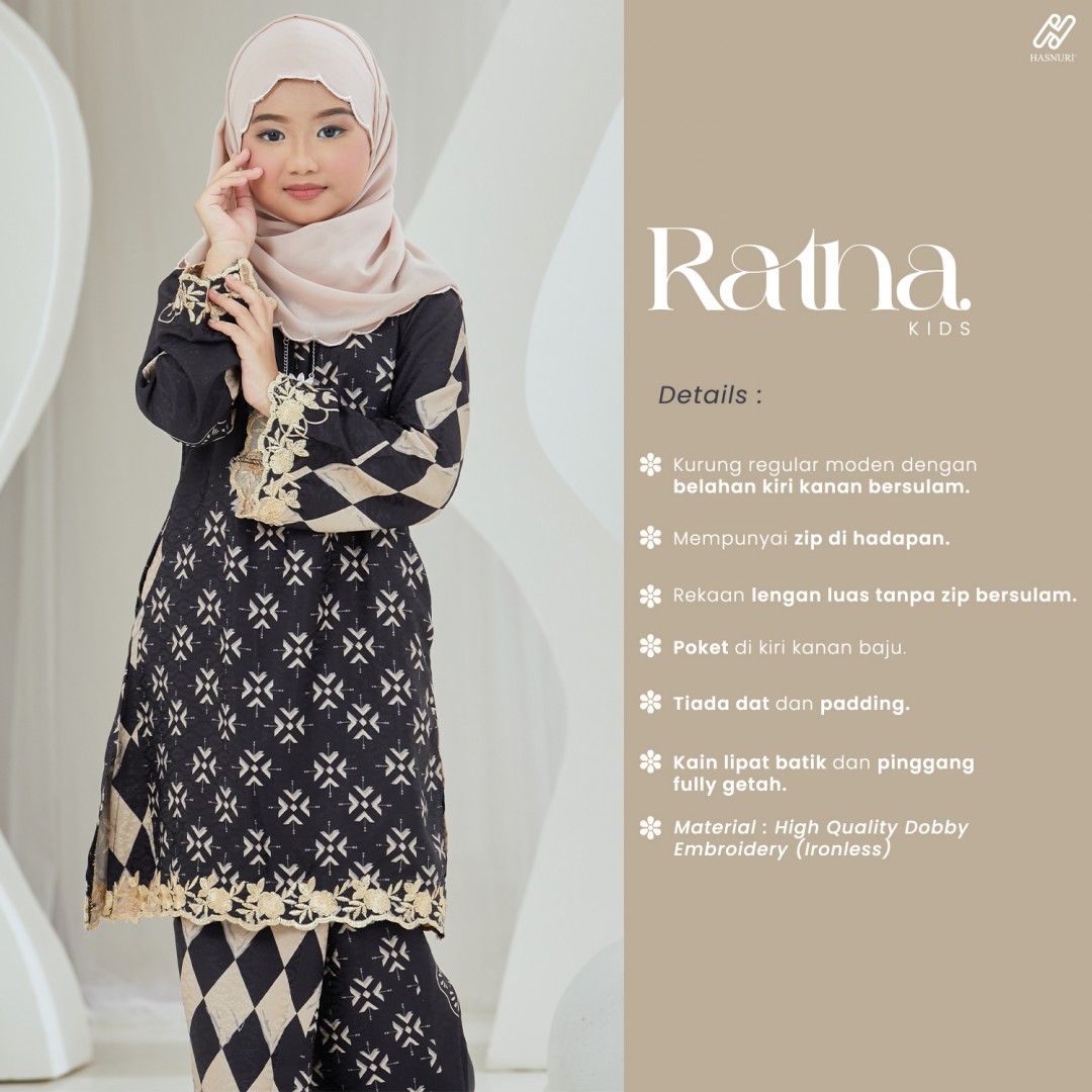 Kurung Ratna Kids - Black