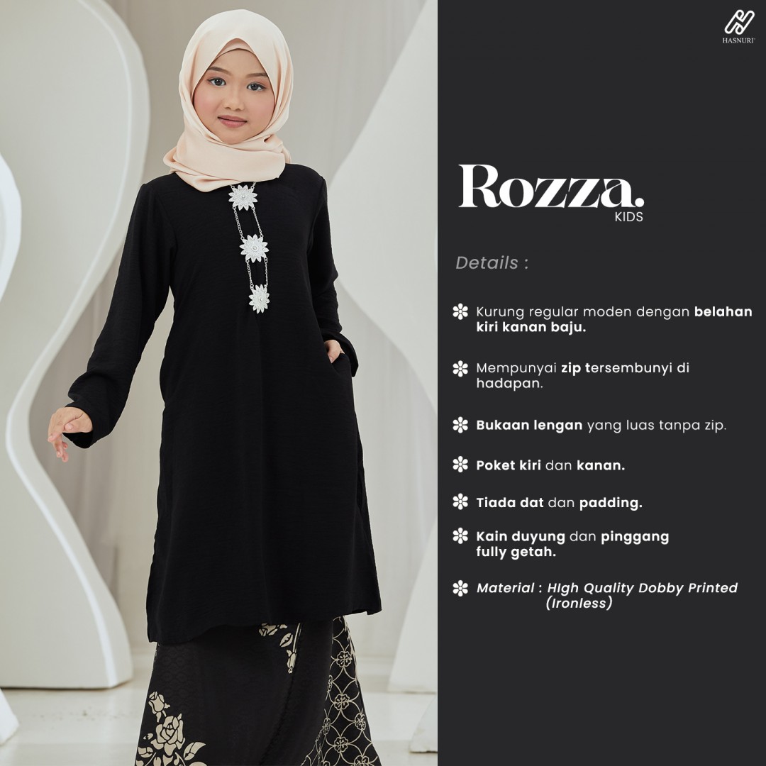 Kurung Rozza Kids - Salmon